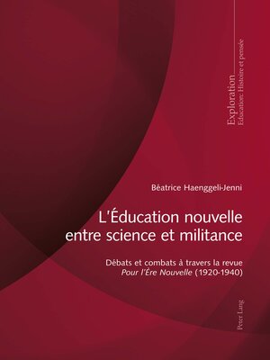 cover image of L'Éducation nouvelle entre science et militance